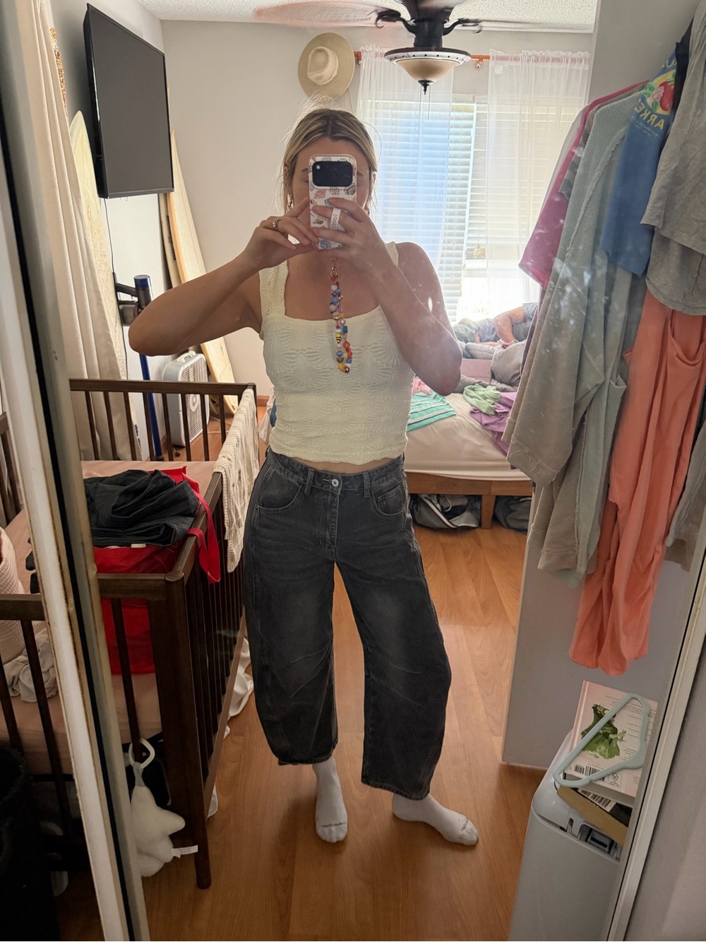 BLACK BARREL JEANS - Picture 3 of 14